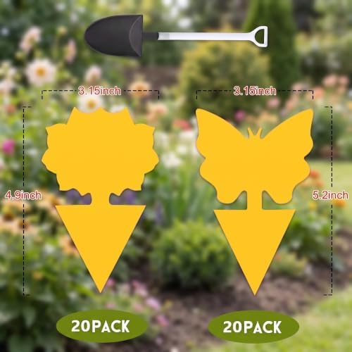 40 Pack Fungus Gnat Traps, Yellow Sticky Fruit Fly Traps for Indoor Plants