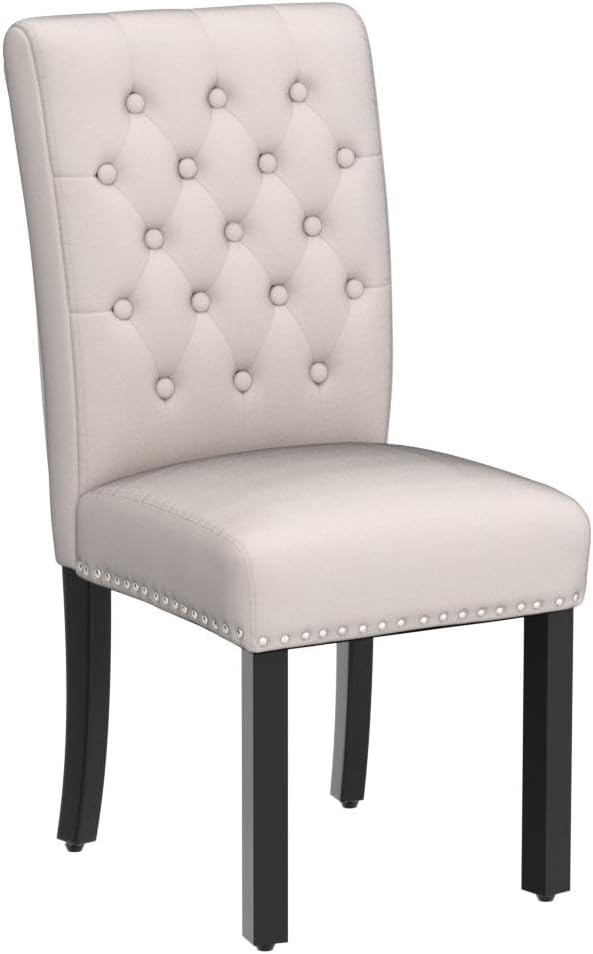 adochr Velvet Dining Chairs Set of 2, Parsons Kitchen Chair, Blue