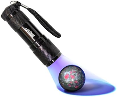 HQRP Professional 365 nM 9 LED Gemstone and Mineral Inspection, Identification, Fluorescence, Glow Flashlight Blacklight