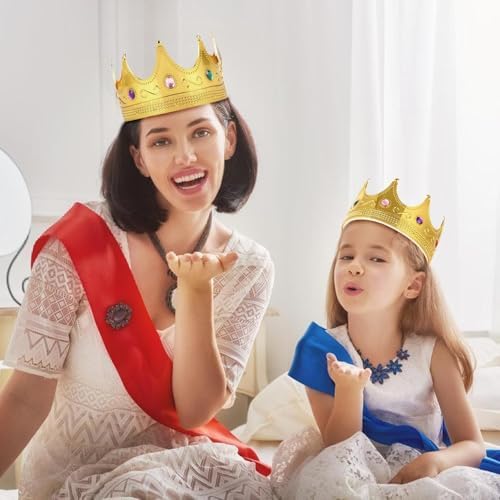 Adorox Gold Royal King Plastic Crown Prince Costume Accessory