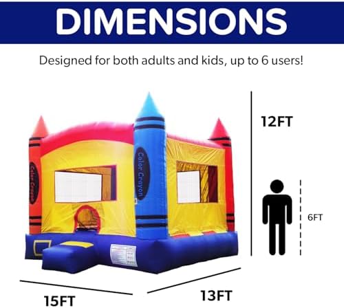 JumpOrange 14x14ft Safari Commercial Grade 15oz PVC Bounce House