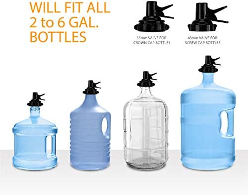 Brio Metal Plated 3-5 Gallon Water Jug Stand and 2 Dispenser Valves