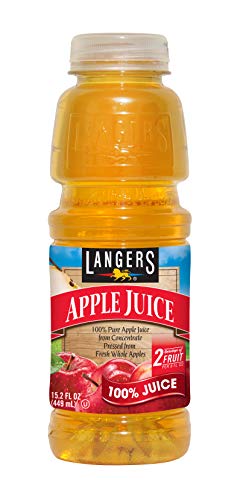 Langers 100% Apple Juice, 15.2 Fl Oz (Pack of 12)