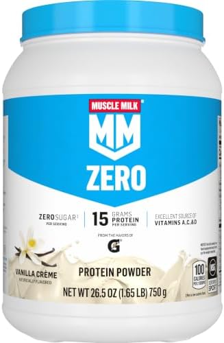 Muscle Milk ZERO, 100 Calorie Protein Powder, Chocolate, 15g Protein, 1.65 Pound, 25 Servings