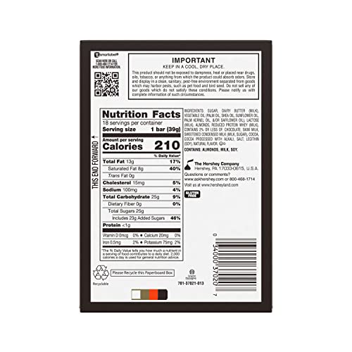 SKOR Crisp Butter Toffee Chocolate Candy Bars, 1.4 oz, 18 ct | Crisp Butter Toffee Bars Covered in Chocolate, Kosher and Gluten Free