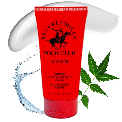 Beverly Hills Polo Club Classic Soothing After Shave for Men | Authentic Musk & Woody Scent | Calms & Refreshes Skin, Long-Lasting | 5oz Travel Size
