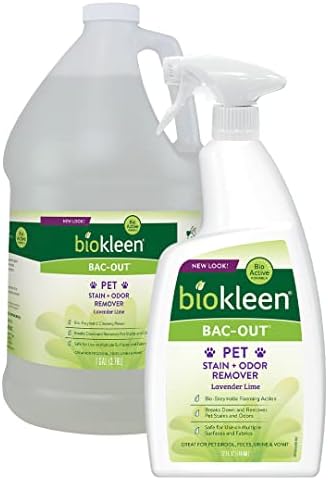 Biokleen Bac-Out Pet Stain Remover - Enzymatic, Natural, Plant-Based Destroys Stains & Odors, Safe for Surfaces & Fabrics