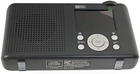 Ocean Digital WR-23F Portable FM Internet Radio 2.4” Color LCD Built-in Battery Wi-Fi Bluetooth (Black)