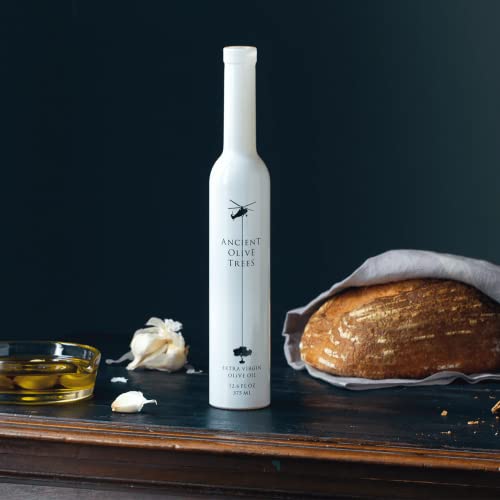 ANCIENT OLIVE TREES - Extra Virgin California Olive Oil | Pressed from Arbosana & Arbequina Olives | Hydroxytyrosol & Polyphenol Rich Olive Oil | EVOO Great for Dipping & Cooking | 12.6 FL. OZ. | 1 CT