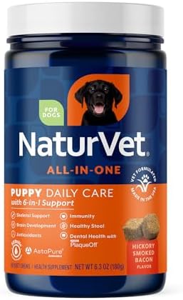 NaturVet All-in-One Cat & Dog Supplement Daily Multivitamin - 13 Oz Powder | Daily Multivitamin for Dogs & Cats - Supports Digestion, Skin & Coat with Omega-3, 6, 9 in a Wheat-Free Formula, 13 Oz Powder