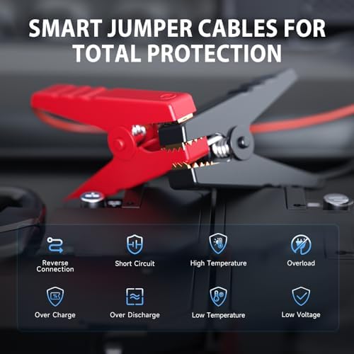 Jump Starter with Air Compressor, 5000A 160PSI Battery Jumper Starter Portable (9.0 Gas/8.0L Diesel)