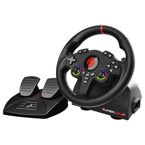 SUBSONIC Racing SV250 Gaming Steering Wheel Switch 2, PS4, Xbox & PC – 180°