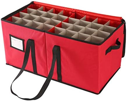 Sattiyrch Christmas Ornament Storage Box,Box Contributes Slots for 128 Holiday Ornaments 3-Inch