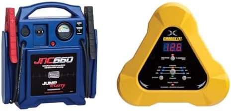 Clore Automotive Jump-N-Carry JNC660 1700 Peak Amp 12 Volt Jump Starter, Blue & Charge IT! 4520 12 Volt 20 Amp Fully-Automatic Smart Battery Charger