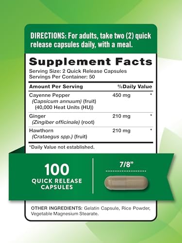 Nature's Truth Cayenne Pepper Capsules | 40,000 HU | 100 Count