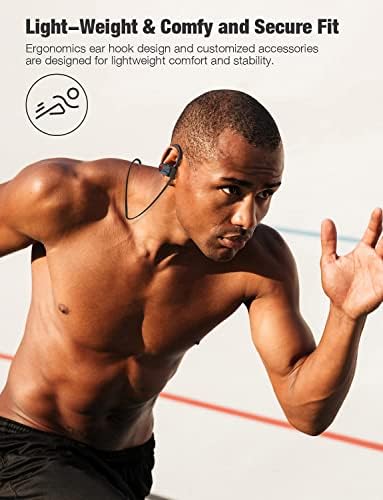 Otium Bluetooth Earbuds Wireless Headphones Bluetooth Headphones, Sports Earbuds, IPX7 Waterproof Stereo Earphones for Gym Running 15 Hours Playtime Sound Isolation Headsets,Black.