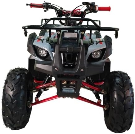 X-PRO 125cc ATV 4 Wheels Quad 125 ATV Quads with LED Lights, Big 19"/18" Tires!（Army Black）