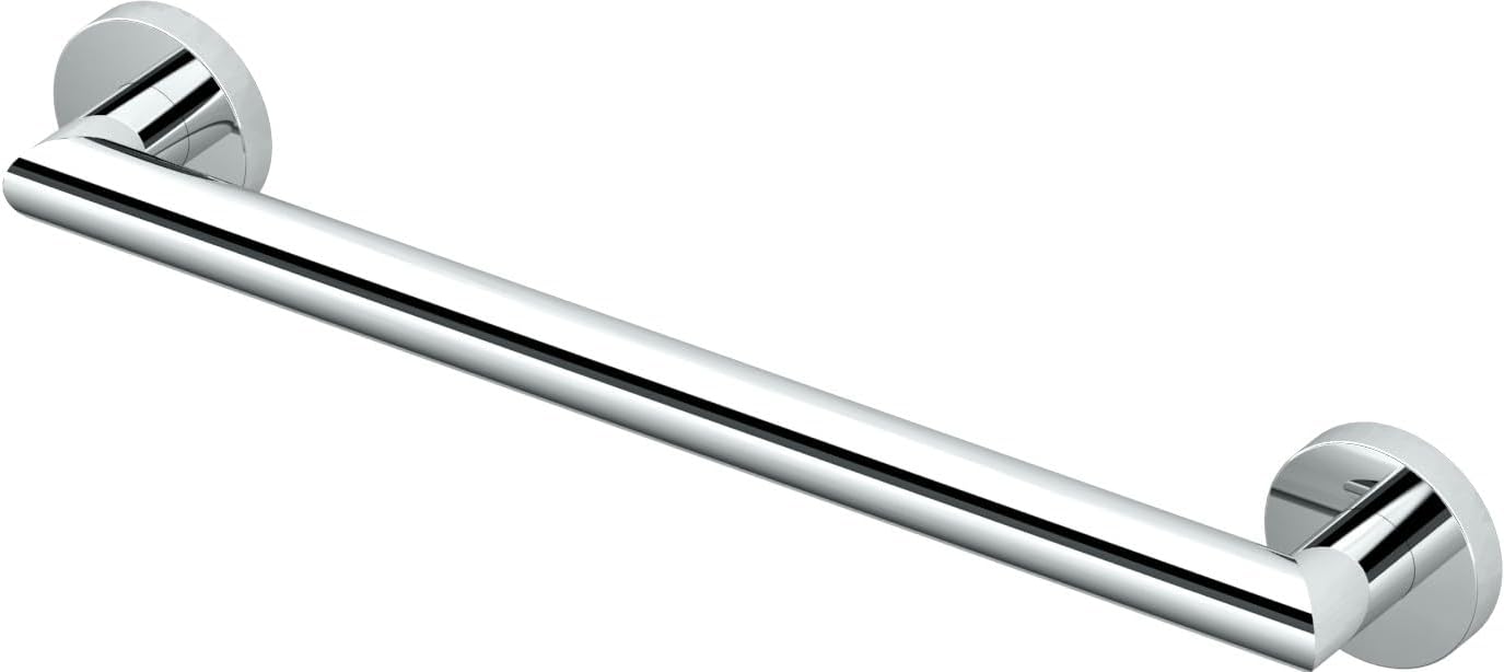 Gatco 970 Glam Shower Grab Bar, 12 Inch, ADA Compliant Stainless Steel, Satin Nickel, Wall Mounted Bathroom Handrail
