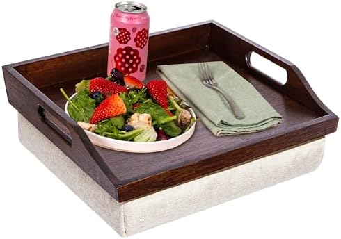 ROSSIE HOME Wood Lap Tray – Natural Acacia, Fits 15.6” Laptops