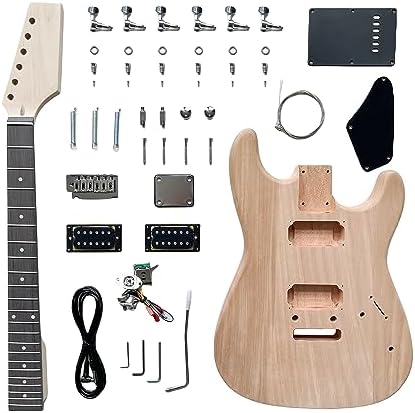 DBL DIY Electric Guitar Kit,Right Handed with Mahogany Body,H-H pickup