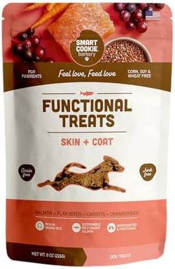 Smart Cookie All Natural Dog Treats - Healthy Hip and Joint Chicken Dog Biscuits with Glucosamine - Ideal for Senior Dogs and Sensitive Stomachs - Dehydrated, Crunchy, Human-Grade, Made in USA - 8oz