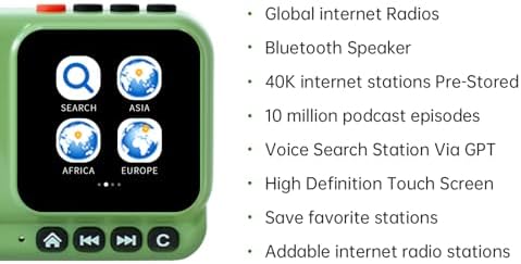 Choyong Voyager Bluetooth Speaker Wireless Internet Radio with WIFI/4G, World Radio Station, BT5.3