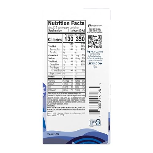 LILY'S Cookies and Creme White Chocolate Style No Sugar Added, Sweets Bar, 2.8 Oz