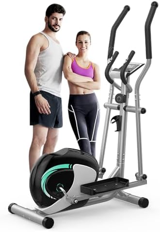 Dripex Elliptical Exercise Machine, Elliptical Machine for Home with 16 Resistance Levels, Quiet & Smooth Magnetic Elliptical Training Machines with 13.2 lb Flywheel, LCD Monitor & Pulse