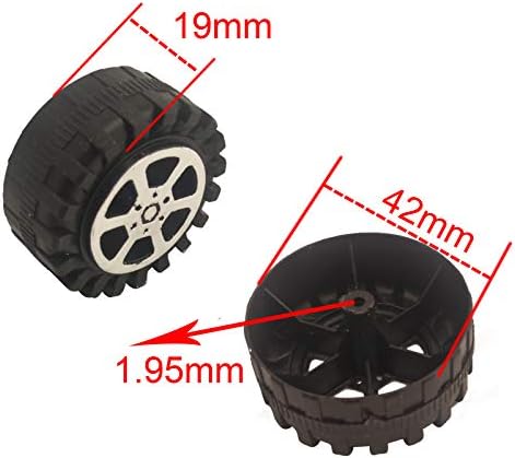 EUDAX 50pcs Plastic Roll 2mm Dia Shaft Toys Wheel and 25Pcs STEM Shaft Round Rod Axles for DIY Toy RC Car Truck Boat Helicopter Model Part
