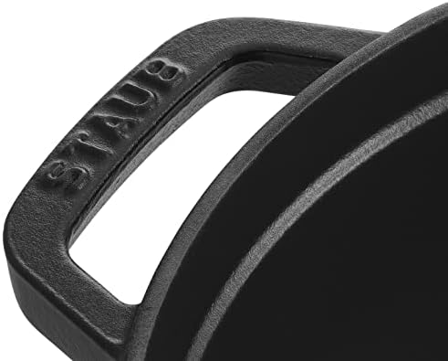 STAUB Cast Iron Dutch Oven 5.5-qt Round Cocotte, Made in France, Serves 5-6, Black Matte