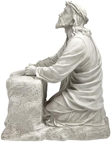 Design Toscano Jesus in the Garden of Gethsemane Religious Garden Statue, 23 Inch, Polyresin, Antique Stone