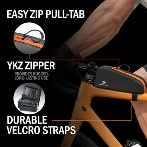 Orange Mud Waterproof Bike Frame Bag TPU Triangle Storage Bag
