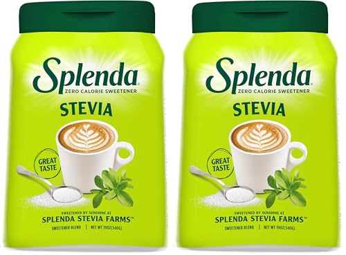 SPLENDA Stevia Zero Calorie Sweetener, Plant Based Sugar Substitute Granulated Powder, 19 oz Jar