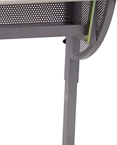 EMMA + OLIVER Adjustable Drawing and Drafting Table with Pewter Frame | Adjustable Angle Surface, Raised Metric Ruler Border
