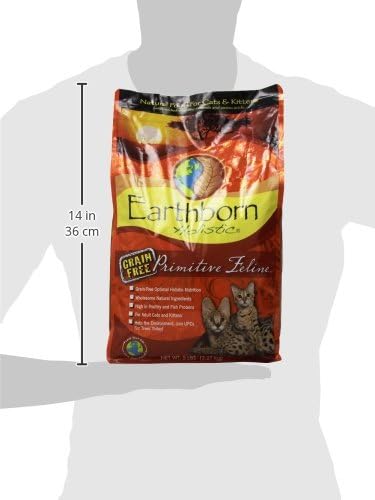 Earthborn Holistic Primitive Feline Grain-Free Dry Cat Food 4 Pound (Pack of 1)