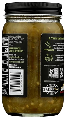 Zia Green Chile Company, Hatch Roasted Medium, 16 Ounce