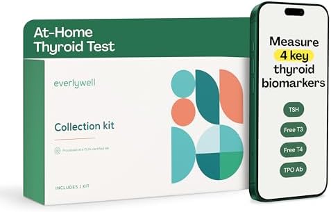 Everlywell At-Home Thyroid Test Collection Kit for Women and Men, Get Accurate Results at Home from a CLIA-Certified Lab Within Days, for Ages 18 Plus