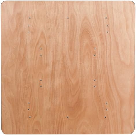 Flash Furniture 4 ft Wood Folding Square Banquet Table | Durable Construction, Commercial Use