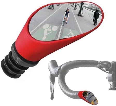 Road Drop Bar Rearview Bike Mirror - Cycling Safety Mirror - Single For Left Side Dropbar