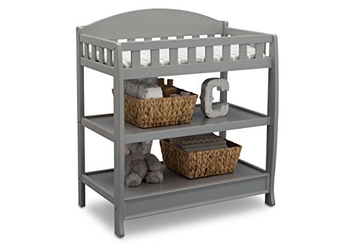 Delta Children Infant Changing Table with Pad, Grey