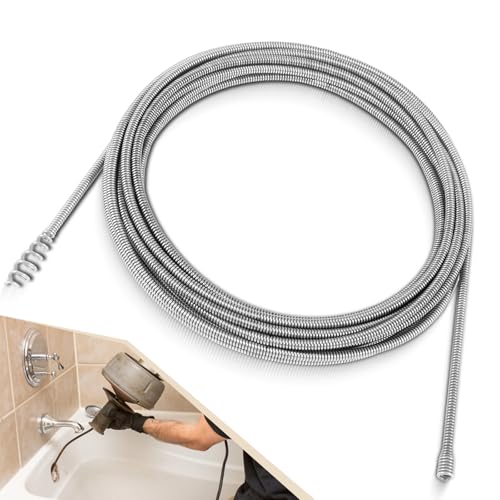 Replacement Drain Snake Cable Compatible with Ridgid K-45 & K-45AF Auto-Spin Drain Augers, 21338 Inner Core Cable, 30 Ft x 1/4 in