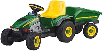 Peg Perego John Deere Farm Tractor and Trailer Pedal Tractor, Green
