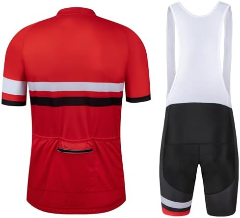 Coconut Ropamo CR Men's Cycling Jersey Set Road Bike Jersey Zipper Pocket Short Sleeves Cycling Kits Bib Shorts 3D Padded