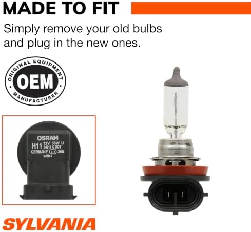 SYLVANIA - H11 XtraVision - High Performance Halogen Headlight Bulb, High Beam, Low Beam and Fog Replacement Bulb (Contains 1-Bulb)