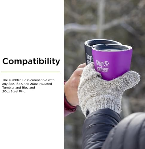 Klean Kanteen Tumbler Lid - Dishwasher-Safe, BPA-Free Lid for Tumblers - Premium Lid Replacement - Black