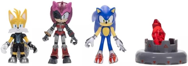 JAKKS Pacific Sonic Prime 2.5" Figure Multipack with Sonic, Tails Nine & The Prism Shard with Display Base!