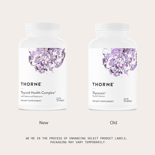 THORNE Thyroid Health Complex, Iodine, L-Tyrosine & Selenium, 120 Capsules | Supports Healthy Thyroid Function, Metabolism & Mental Clarity