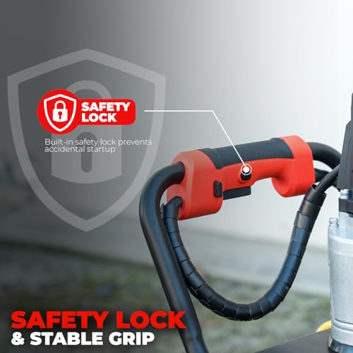 XtremepowerUS 1500W Electric Post Hole Digger Earth Auger with Reverse Function Dig Hole Fence Post Hole Digging