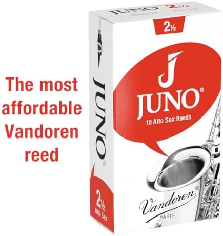 Vandoren JUNO Alto Saxophone Reeds, Strength 3, Box of 10, JSR613
