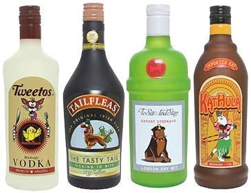 SILLY SQUEAKERS Tuffy Liquor Bottle Dog Toy: Squeaky Dog Toy, Washable and Floats, Vinyl Construction